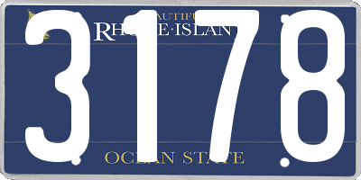RI license plate 3178