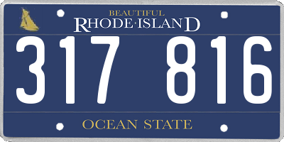 RI license plate 317816