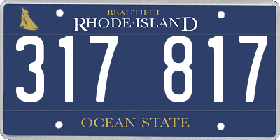 RI license plate 317817