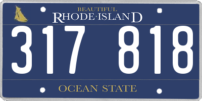 RI license plate 317818