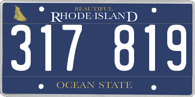 RI license plate 317819