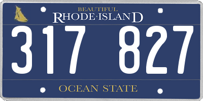RI license plate 317827
