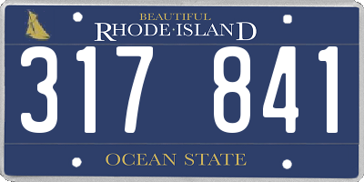 RI license plate 317841