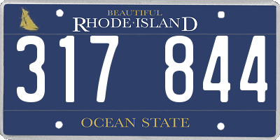 RI license plate 317844