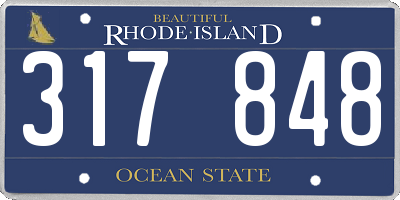 RI license plate 317848