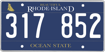 RI license plate 317852