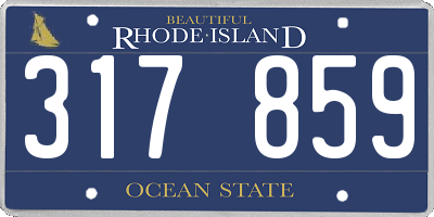 RI license plate 317859