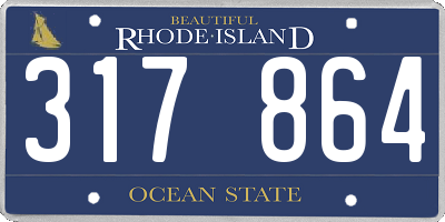 RI license plate 317864