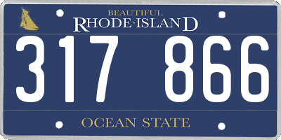 RI license plate 317866