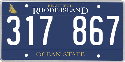 RI license plate 317867