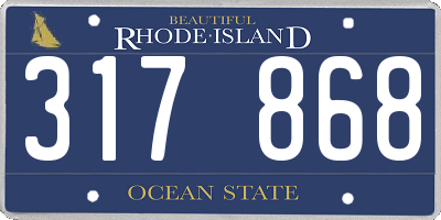 RI license plate 317868