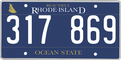 RI license plate 317869
