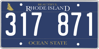 RI license plate 317871