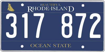 RI license plate 317872