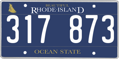 RI license plate 317873