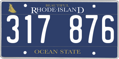 RI license plate 317876