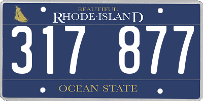 RI license plate 317877