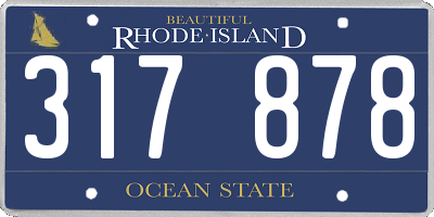 RI license plate 317878