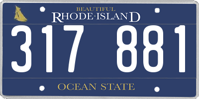 RI license plate 317881