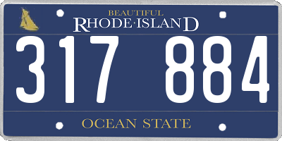 RI license plate 317884