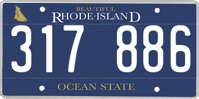 RI license plate 317886
