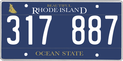 RI license plate 317887