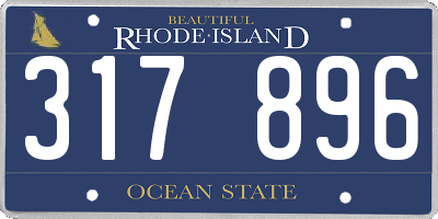RI license plate 317896