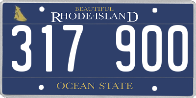 RI license plate 317900