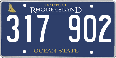 RI license plate 317902