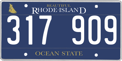 RI license plate 317909