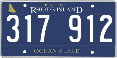 RI license plate 317912