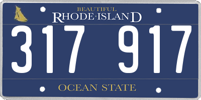 RI license plate 317917