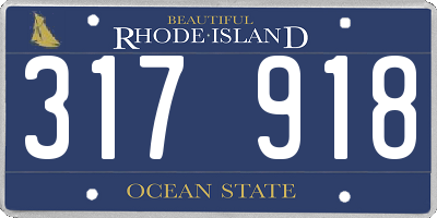 RI license plate 317918