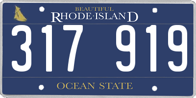 RI license plate 317919