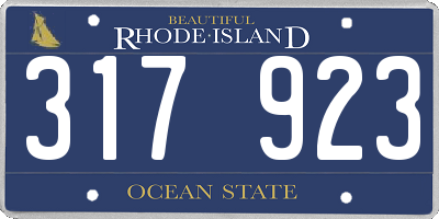 RI license plate 317923