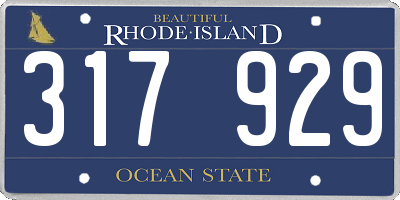RI license plate 317929