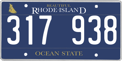 RI license plate 317938