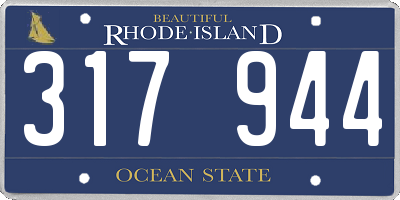 RI license plate 317944