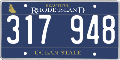 RI license plate 317948