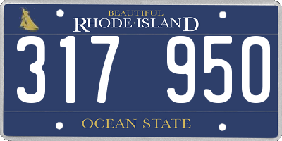 RI license plate 317950