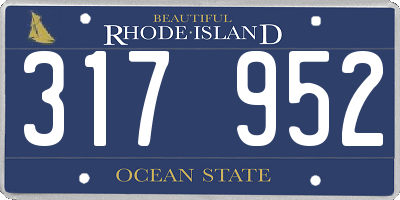 RI license plate 317952