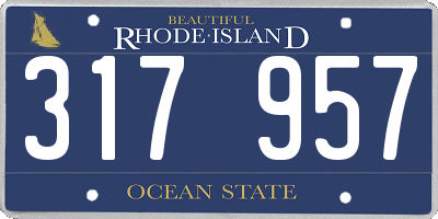 RI license plate 317957