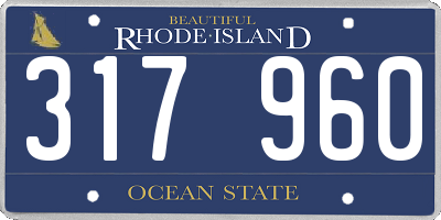 RI license plate 317960