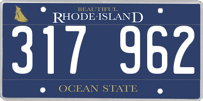RI license plate 317962