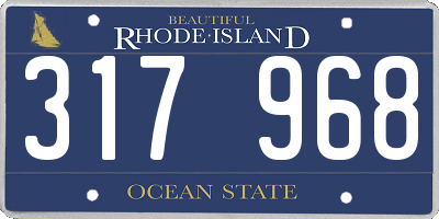 RI license plate 317968