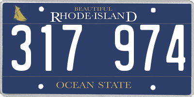 RI license plate 317974