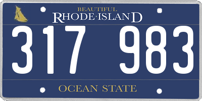 RI license plate 317983