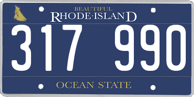 RI license plate 317990