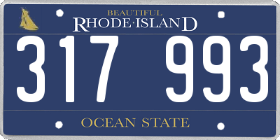 RI license plate 317993