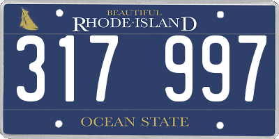RI license plate 317997